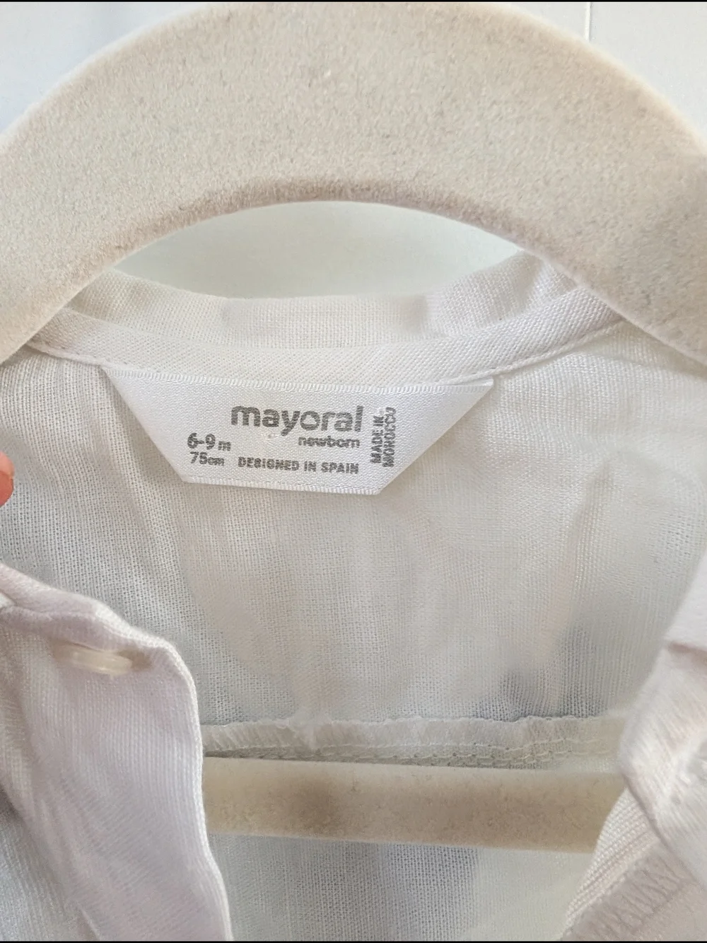 Mayoral White Button-Up & Light Blue Suspender Shorts Set